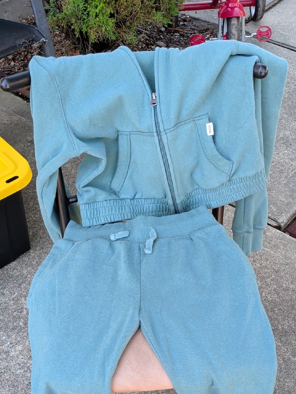 abercrombie kids Teal Zip Hoodie & Jogger Set